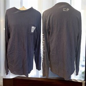 Vineyard Vines Men's Navy Long Sleeve Tee